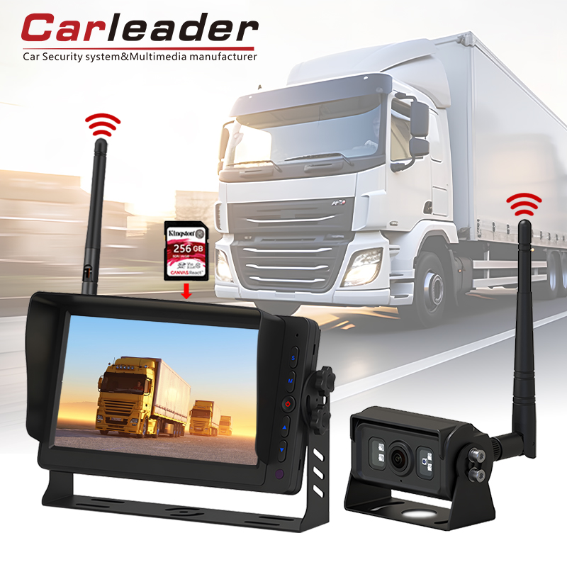 Carleader 7 اینچ DVR ضبط 2.4 گیگاهرتز سیستم نظارت بی سیم دیجیتال ---- امنیت رانندگی خود را ایمن کنید