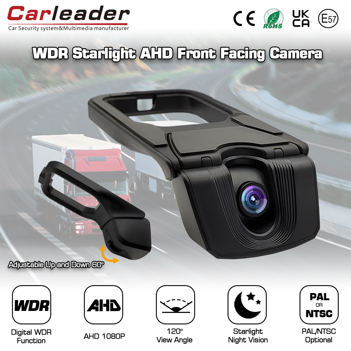 دوربین جلویی Carleader Facing Starlight Vision با عملکرد دیجیتال WDR