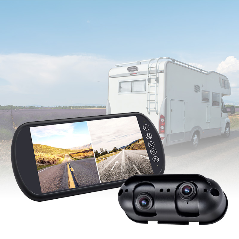 از RV / Motothome خود با سیستم مانیتور آینه ای با لنز دوگانه 7 اینچی Carleader محافظت کنید از RV / Motothome خود با سیستم مانیتور آینه ای با لنز دوگانه 7 اینچی Carleader محافظت کنید
