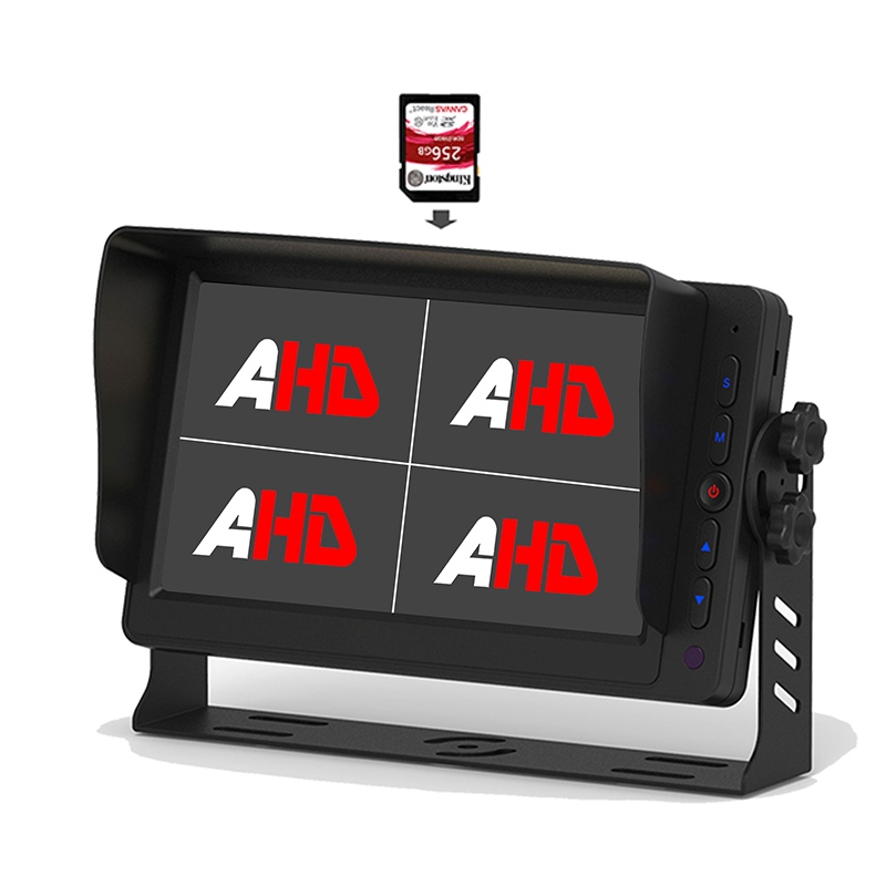 7 اینچ چهار نمایشگر کامیون ضبط ویدئو مانیتور AHD