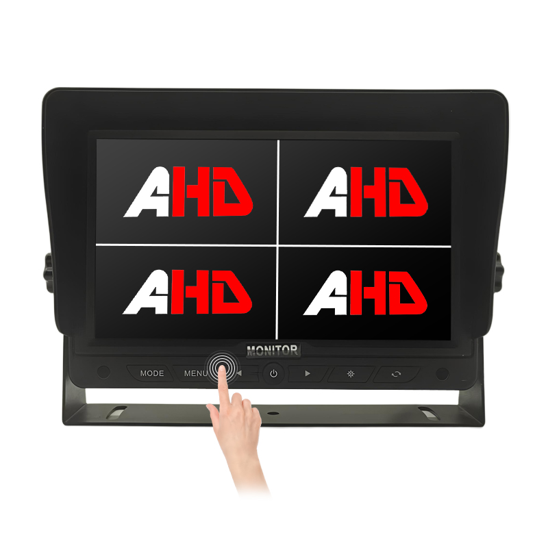 7 اینچ چهار اینچ تقسیم صفحه نمایش AHD دکمه های لمسی مانیتور معکوس