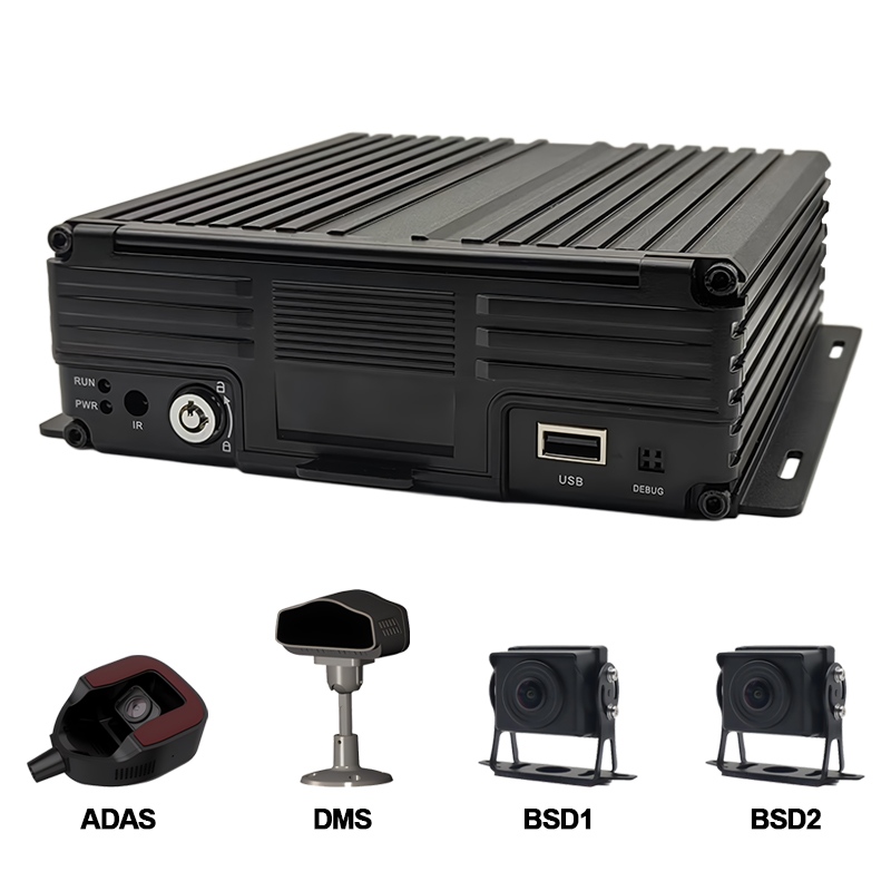 8CH AI HDD موبایل DVR پشتیبانی از ADAS+DMS+BSD